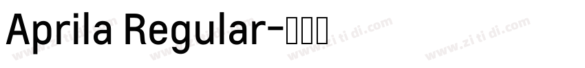 Aprila Regular字体转换